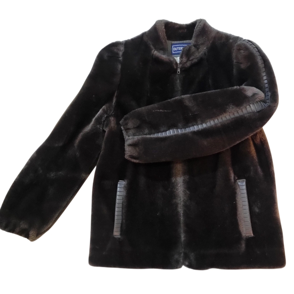 Black Faux Fur Coat